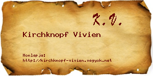 Kirchknopf Vivien névjegykártya